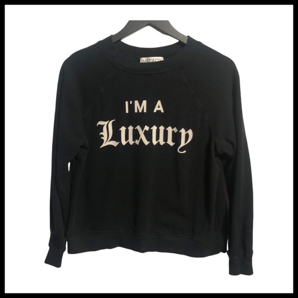 WILDFOX I’m A Luxury Crewneck Sweatshirt Pullover Sweater Boho Vintage Comfy Top - Picture 2 of 9